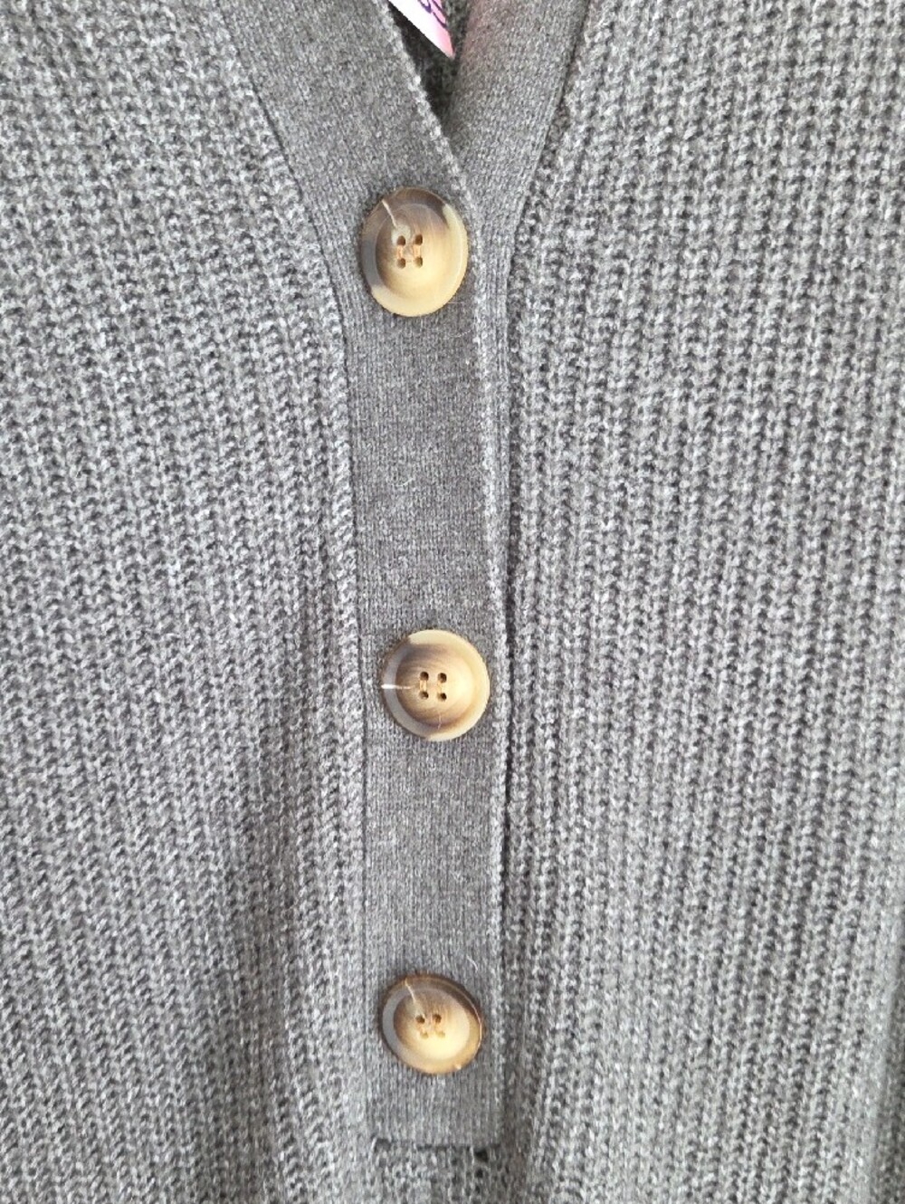 Smash + Tess Charcoal Gray Ribbed Button-Front Jumpsuit - Picture 3 of 5
